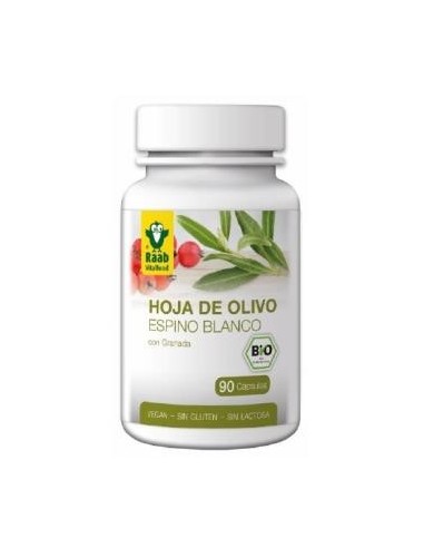 Hoja De Olivo Y Espino Blanco 90 Cápsulas  Bio Sg Vegan Raab Vitalfood