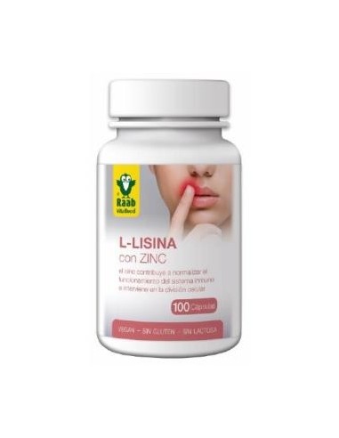 L-Lisina Con Zinc 100 Cápsulas  Sg Vegan Raab Vitalfood