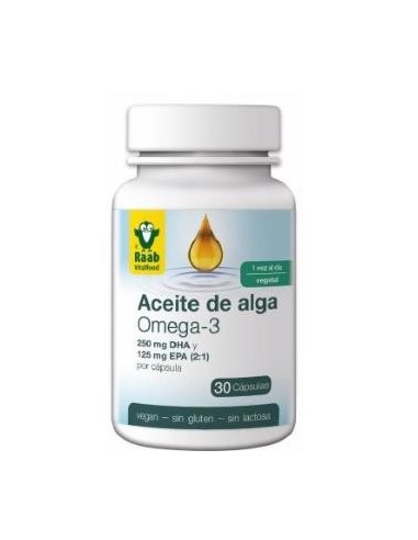 Aceite De Alga Omega 3 1183Mg 30 Cápsulas  Sg Vegan Raab Vitalfood