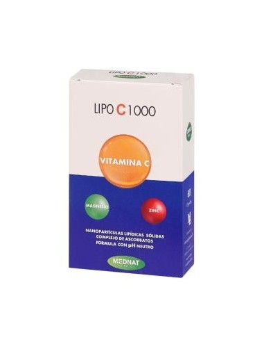 Lipo C 1000 Vitamina C Liposomada 60 Cápsulas  Mednat