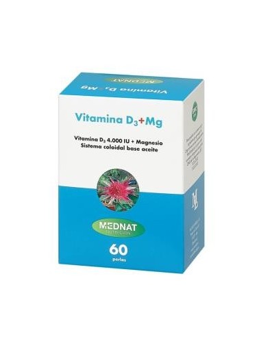 Vitamina D3 + Magnesio 60 Perlas Mednat