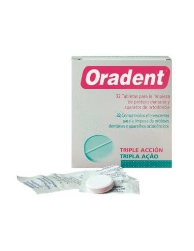Foradent Tableta De Limpieza Para Protesis 32 Unidades Oradent