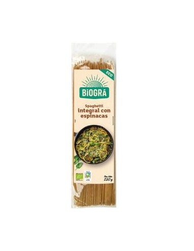 Espagueti Con Espinacas Integral 250 gramos Bio de Biogra