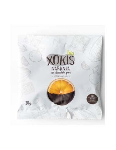 Xokis Naranja Deshidratada Chocolate Puro 15Ud Bio de Botanic&Fruits