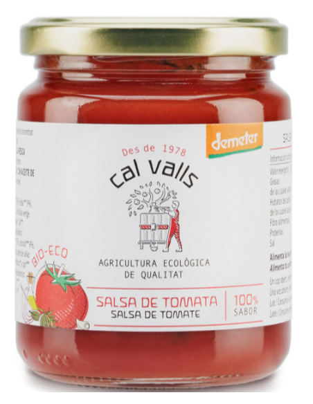 Salsa De Tomate 270 gramos Demeter de Cal Valls