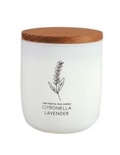 Vela Vaso Blanco Citvasv Citronela-Lavanda 7X9Cm de Cerabella