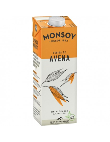 Bebida Vegetal De Avena 0% Azucar 1Lt 6Uds. Bio Monsoy