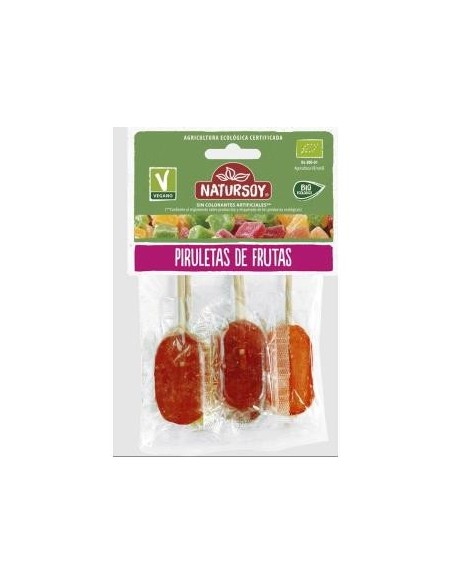 Piruletas 5 Sabores 62 Gramos Natursoy