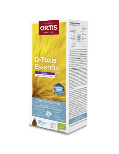 D-Toxis Essential Frambuesa Hibisco 250 Mililitros Bio Ortis