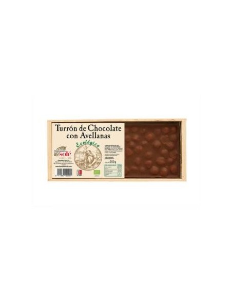 Turron De Chocolate Con Avellanas 200 Gramos Bio** Chocolates Sole