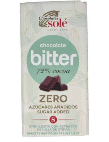 Chocolate Negro 72% Con Stevia 100Gr Eco Sg Chocolates Sole