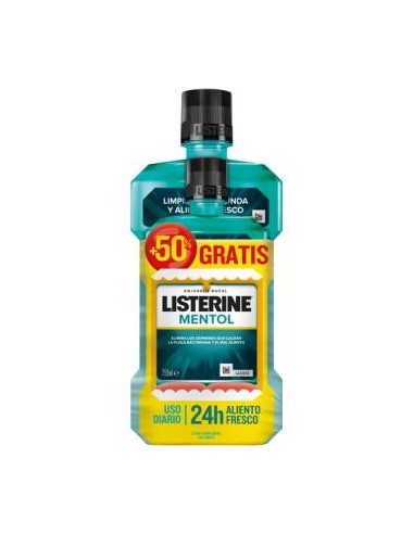 Listerine Mentol 500+250 Mililitros Listerine