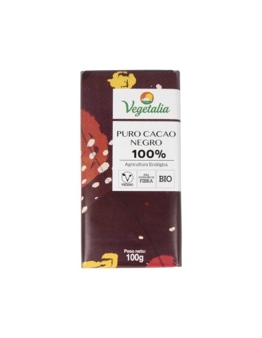 Chocolate Negro 100% 100 Gramos Bio Ccpae Vegetalia