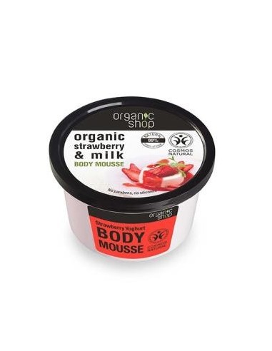 Mousse Corporal Yogur De Fresa 250 Mililitros Organic Shop