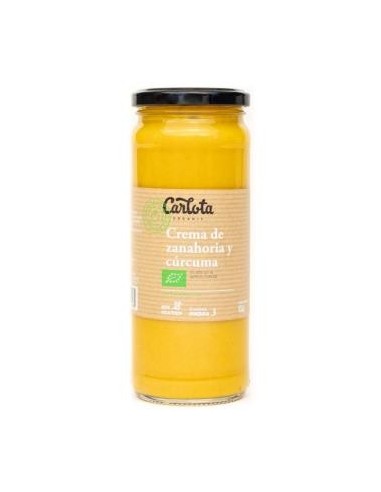 Crema De Zanahoria Y Curcuma 450 Gramos Eco Sg Vegan Carlota Organic