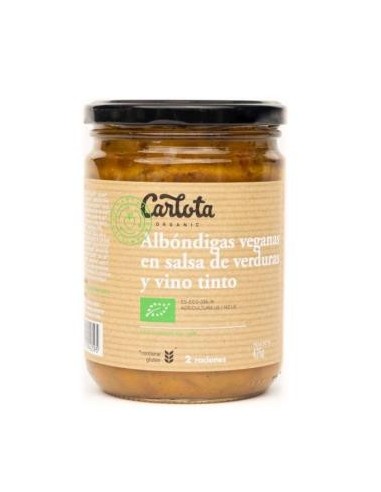 Albondigas En Salsa De Tomate Y Vino Tinto 425G Carlota Organic