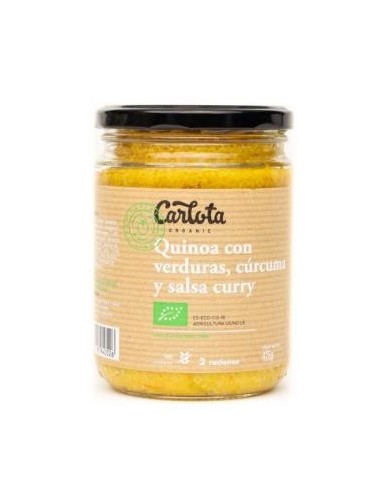 Quinoa Con Verduras Curcuma Y Curry 425 Gramos Eco Sg Carlota Organic