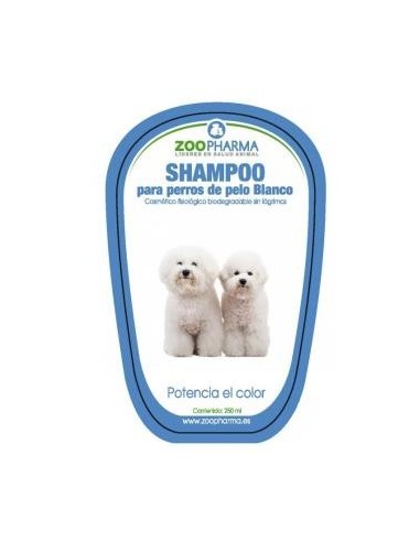 Champu Pelo Blanco Perros 250 Mililitros Zoopharma Vet