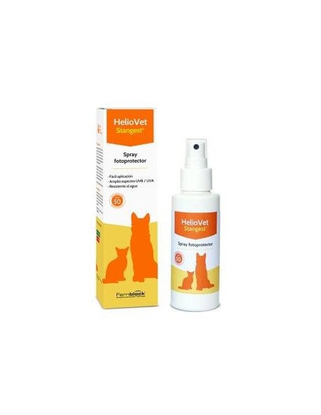 Heliovet Solar Spf50+ Perros Y Gatos Spray 80 Mililitros Stangest Vet
