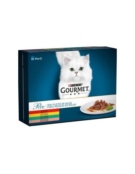 Gourmet Perle Laminas Pollo Caja 8X85 Gramos Purina Vet