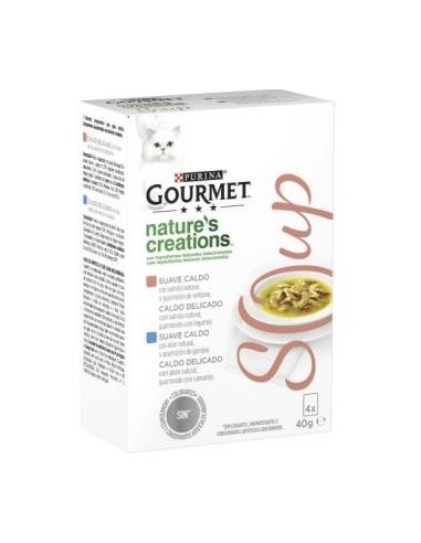 Gourmet Soup Salmon Caja 4X40 Gramos Purina Vet