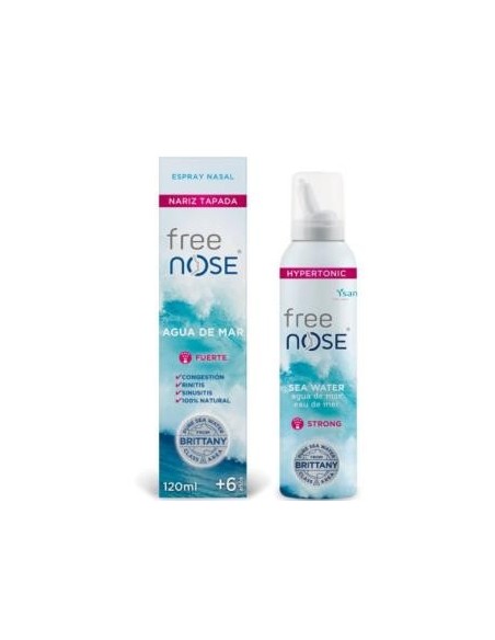 Free Nose Agua De Mar Hipertonic Forte Spray 120 Ml Ysana