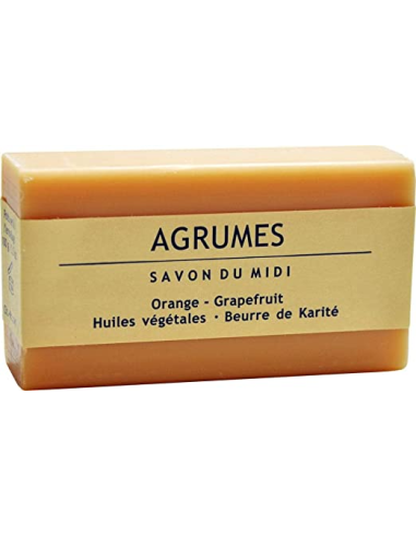 Jabon En Pastilla De Agrumes(Naranja-Pomelo ) 100G de Savon Du Midi