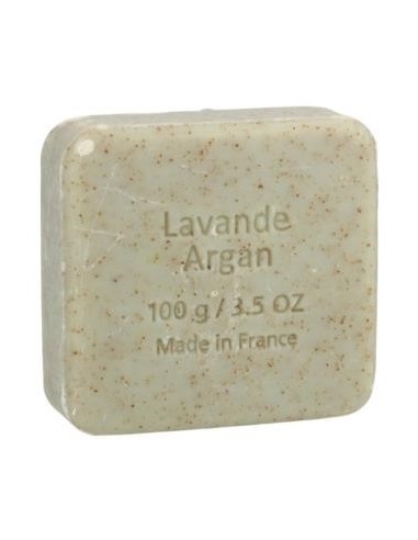 Jabon Exfoliante Argan-Lavanda Pastilla 100 Gramos Bio Savon Du Midi