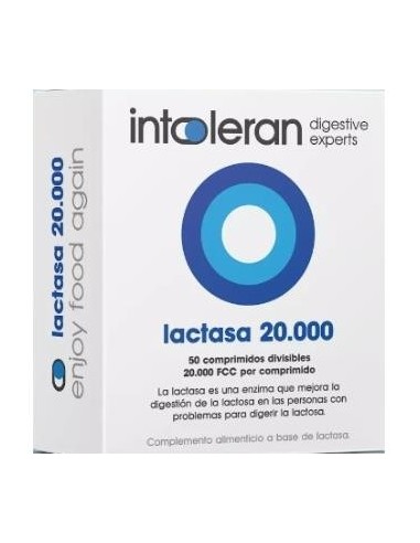 Intoleran Lactasa 20.000 50 Comprimidos Intoleran