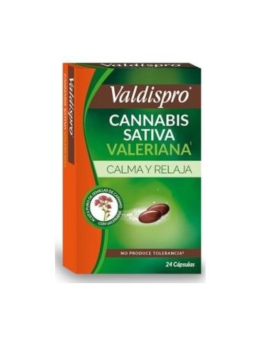 Valdispro Cannabis Sativa + Valeriana 24 Cápsulas  Valdispert