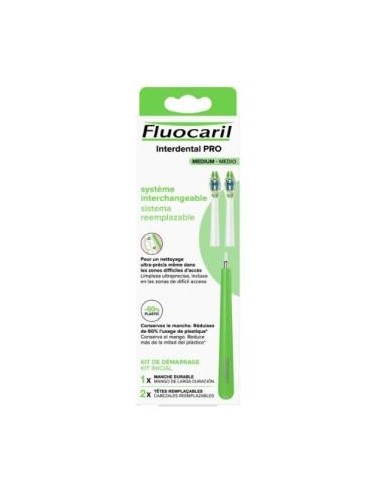 Fluocaril Interdental Pro Medio Cepillo+2Recambios Fluocaril