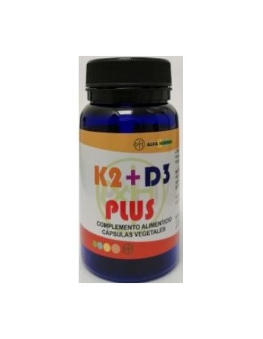 K2+D3 Plus 60V Cápsulas  Vegan Alfa Herbal