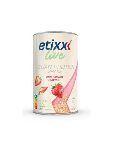 Etixx Live Vegan Protein Shake Strawberry 548 Gramos Etixx