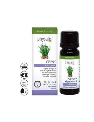 Vetiver Aceite Esencial 5Ml. Bio de Physalis