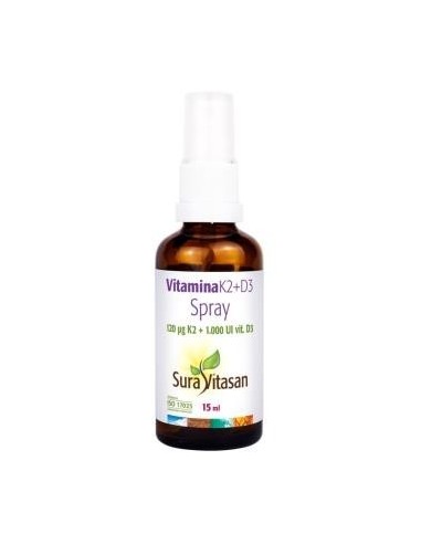 Pack de 2 uds Vitamina K2 + D3 Spray 15Ml. de Sura Vitasan