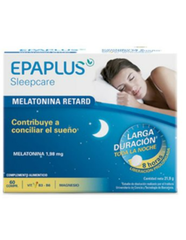 Epaplus Sleepcare Melatonina Pura Retard 60 Comprimidos Epa Plus
