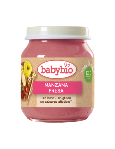 Babybio Manzana Fresa  130 g de Baby Bio