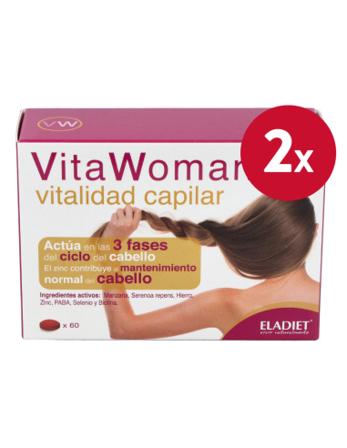 Pack 2 uds Vitawoman Vitalidad capilar 60 comprimidos