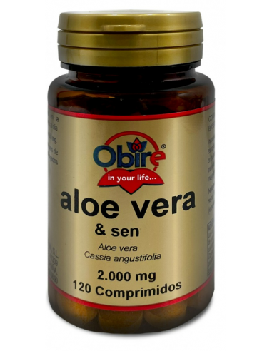 Aloe vera 2000 mg con sen. 120 comprimidos de Obire