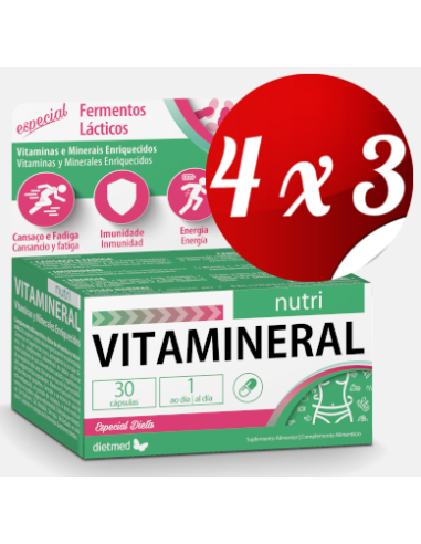 Pack 4x3 uds Vitamineral Nutri  30 Capsulas De Dietmed
