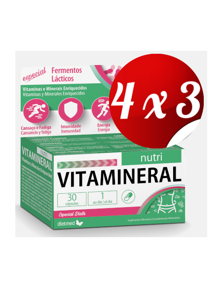 Pack 4x3 uds Vitamineral Nutri  30 Capsulas De Dietmed