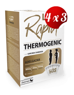 Pack 4x3 uds Liporapid Thermogenic  30 Capsulas De Dietmed