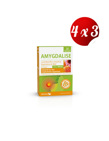 Pack 4x3 uds Amygdalise  20 Capsulas De Dietmed