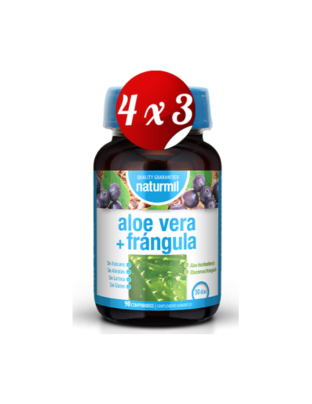 Pack 4x3 uds Aloe Vera + Frángula 150 Mg  90 Comprimidos De Dietmed