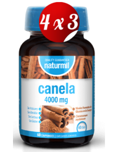 Pack 4x3 uds Canela 60 Comprimidos De Dietmed