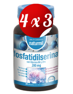 Pack 4x3 uds Fosfatildiserina Complex 200 Mg  30 Comprimidos De Dietmed