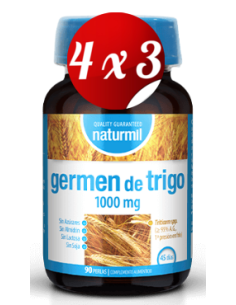 Pack 4x3 uds Germen De Trigo 1000 Mg 90 Perlas  De Dietmed