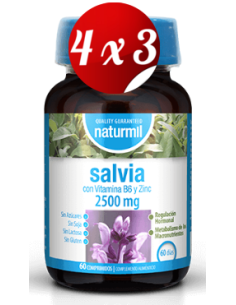 Pack 4x3 uds Salvia 2500 Mg 60 Comprimidos De Dietmed