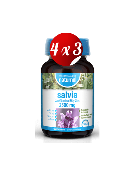 Pack 4x3 uds Salvia 2500 Mg 60 Comprimidos De Dietmed