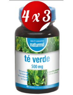 Pack 4x3 uds Té Verde 500 Mg  90 Capsulas De Dietmed